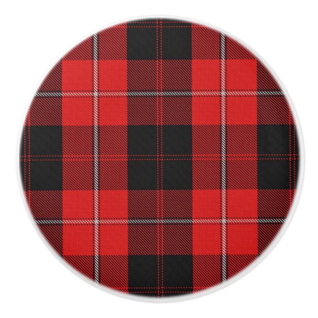 Skotsk Storhet Clan Cunningham Tartan Rutmönster Knopp (Framsidan)