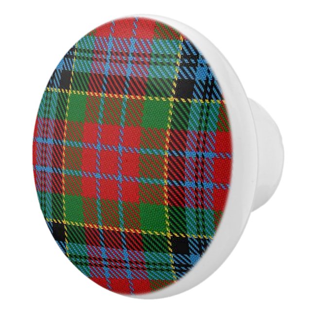Skotsk Storhet Clan Kidd Tartan Rutmönster Knopp (Höger)
