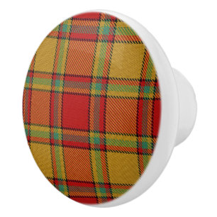 Skotsk Storhet Clan Scrymgeour Tartan Rutmönster Knopp
