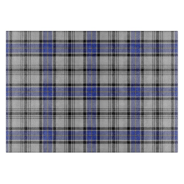Skotsk Tartan för för klanHannay blått & vit (Framsidan)