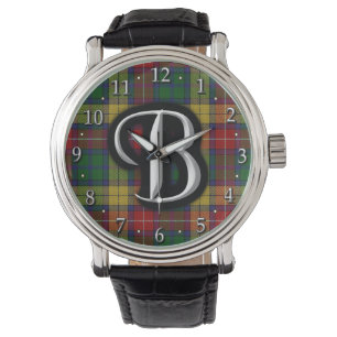 Skotsk Tartan för klanBuchanan Monogram Armbandsur