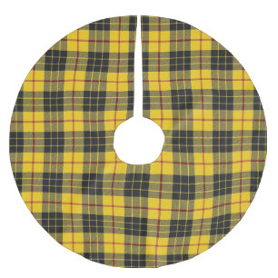 Skotsk Tartan för svart för klanMacLeod gult Julgransmatta Borstad Polyester
