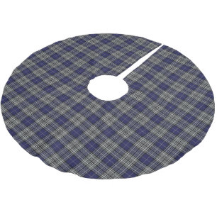 Skotsk Tartan för vit för klanNapier blått Julgransmatta Borstad Polyester