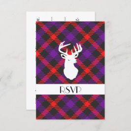 Skotsk Tartan-klan Betald Lila Orange Mönstrad Inbjudningar
