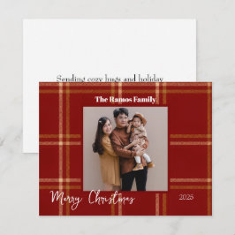 Skotsk Tartan Mönster Jul Anpassningsbar Julkort