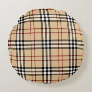 Skotsk Tartan-mönster Rund Kudde