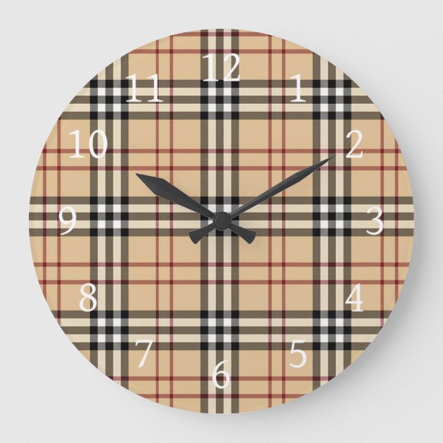 Skotsk Tartan-mönster     Stor Klocka (Framsida)