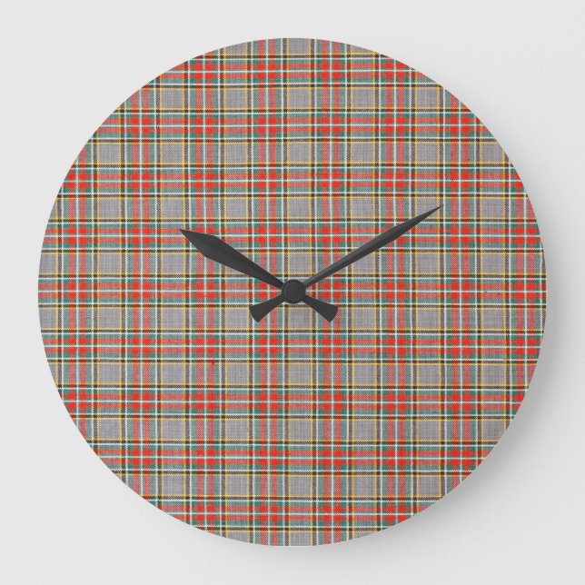 Skotsk tartan: rödgrönt-gult mönster. stor klocka (Framsida)