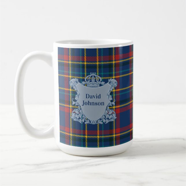 Skotsk Tartan Rutmönster Klanklassiskt Mönster Kaffemugg (Vänster)