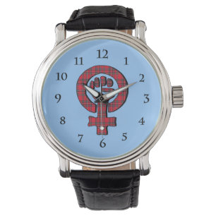 Skotsk Tartanfeministklocka Armbandsur