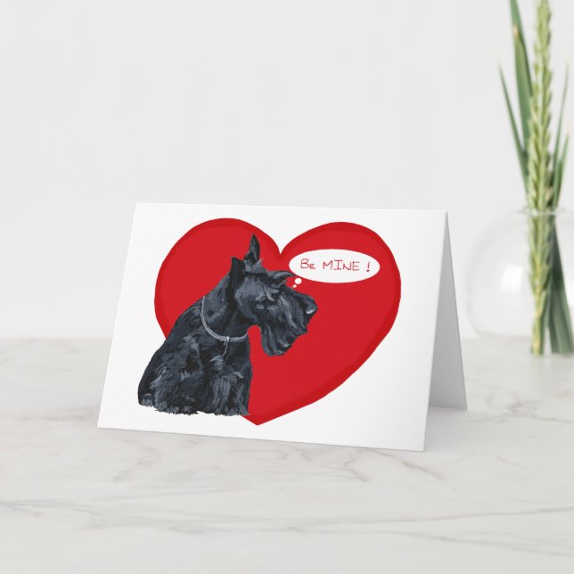 Skotsk terrier Alla hjärtans dag Helgkort (Framsida)