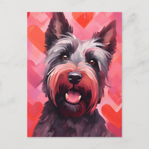 Skotsk terrier Alla hjärtans dag Vykort
