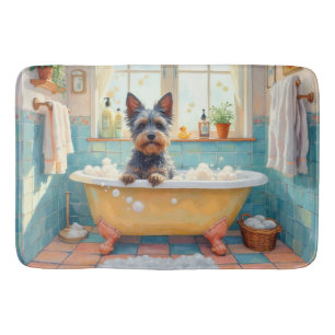 Skotsk terrier badtid Lekfull badrumsdekor Badrumsmatta