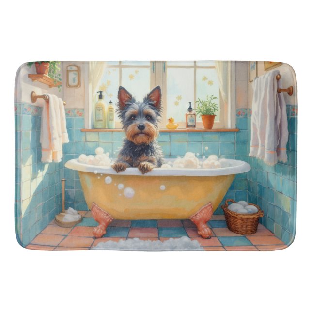 Skotsk terrier badtid Lekfull badrumsdekor Badrumsmatta (Framsidan)