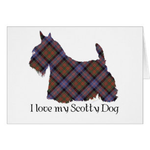 Skotsk terrier Cochran Tartan Hälsningskort