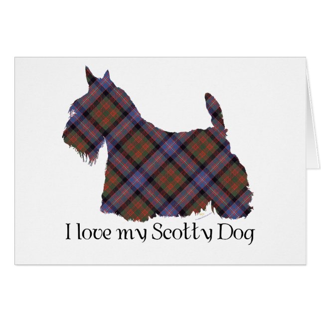 Skotsk terrier Cochran Tartan Hälsningskort (Framsidan Horizontal)