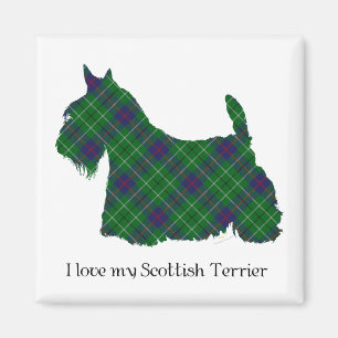 Skotsk terrier Duncan Tartan Magnet