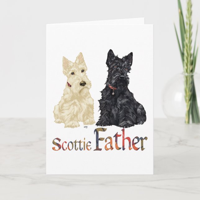 Skotsk terrier fadersdag kort (Framsida)