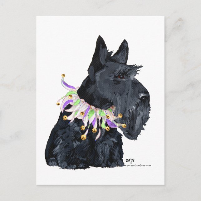 Skotsk terrier festdjur inbjudan vykort (Framsida)