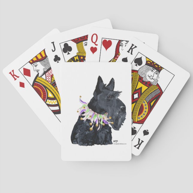 Skotsk terrier festdjur spelkort (Baksidan)