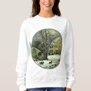 Skotsk terrier gammaldags vinter t shirt