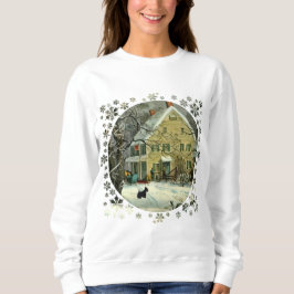 Skotsk terrier gammaldags vinter t shirt