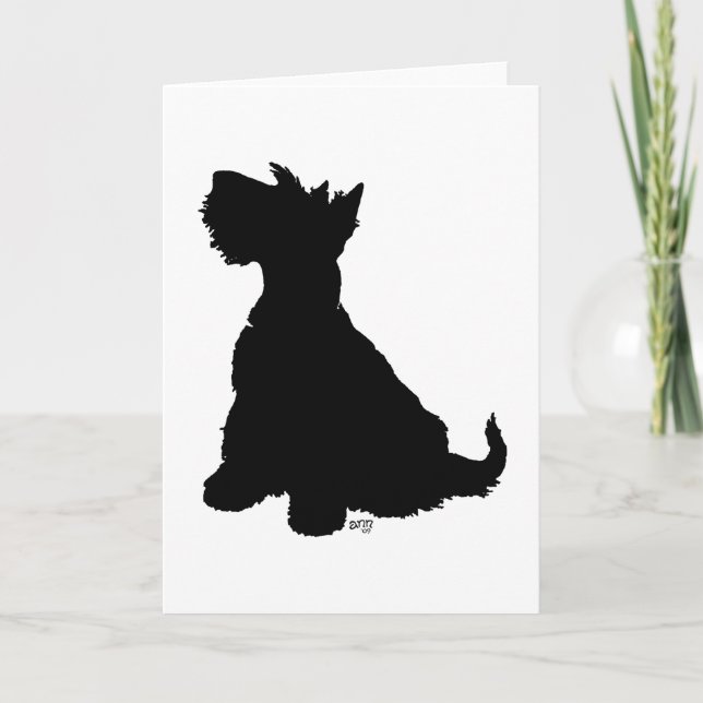 Skotsk terrier gratulationskort kort (Framsida)