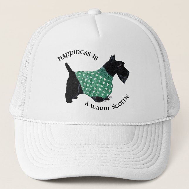 Skotsk terrier - grön hjärta-svärmare keps (Framsida)