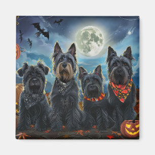 Skotsk Terrier Halloween Kuslig Magnet