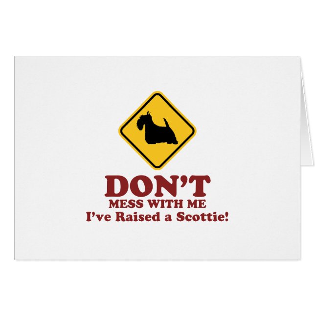 Skotsk Terrier Hälsningskort (Framsidan Horizontal)