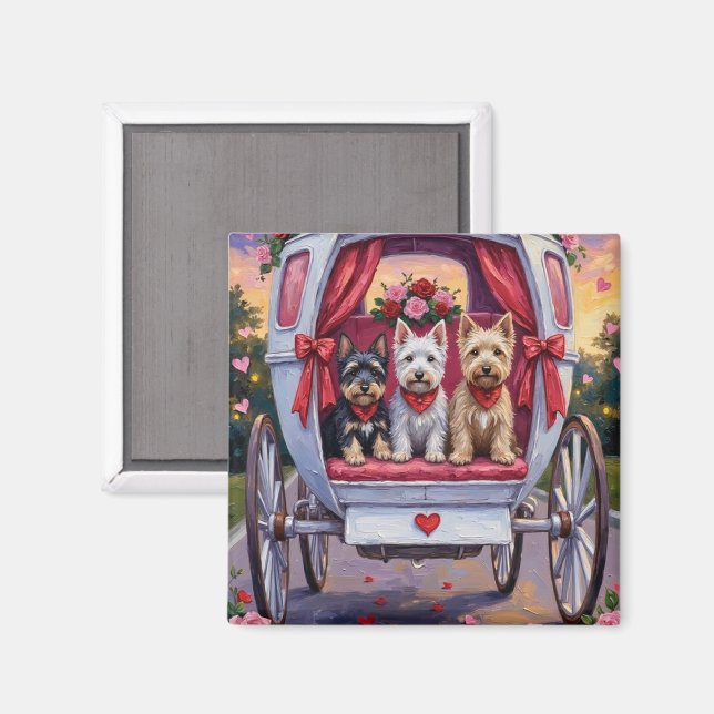 Skotsk Terrier Hund Alla Hjärtans Dag  Magnet (Front/Back)