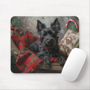 Skotsk Terrier Hund Jul Festlig Musmatta