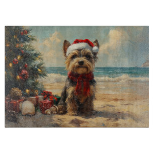 Skotsk Terrier Hund Jul Vintage Strand
