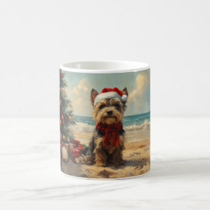 Skotsk Terrier Hund Jul Vintage Strand Kaffemugg
