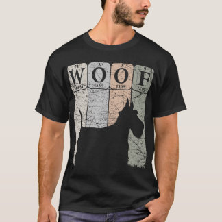 Skotsk terrier hund periodiska systemets element t shirt