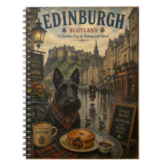 Skotsk terrier i Edinburgh Vintage Reskonst Anteckningsbok