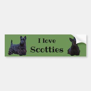 Skotsk terrier, jag älskar Scotties, svarta Scotti Bildekal