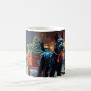 Skotsk terrier jul firande kaffemugg