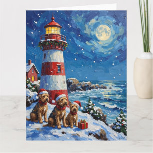 Skotsk Terrier Jul Fyrtorn Semester Kort