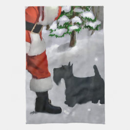 Skotsk terrier jul kökshandduk
