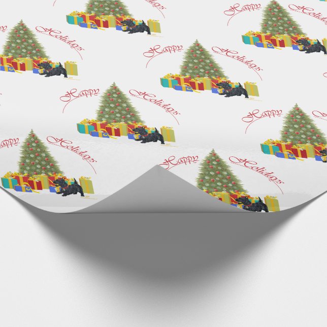 Skotsk Terrier Jul Presentpapper (Hörn)