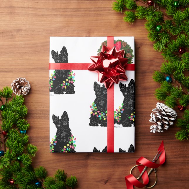 Skotsk Terrier Jul Presentpapper (Julgåva)