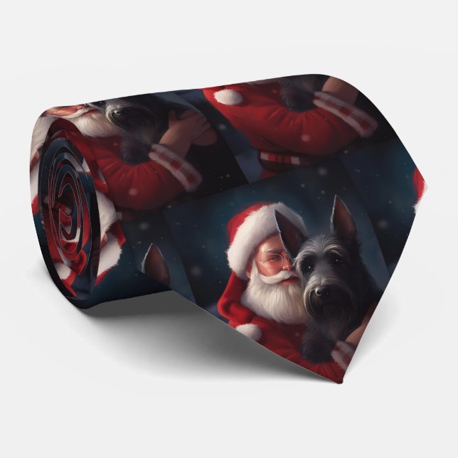 Skotsk Terrier Jul Tomte Festlig Jul Slips (Rullad)
