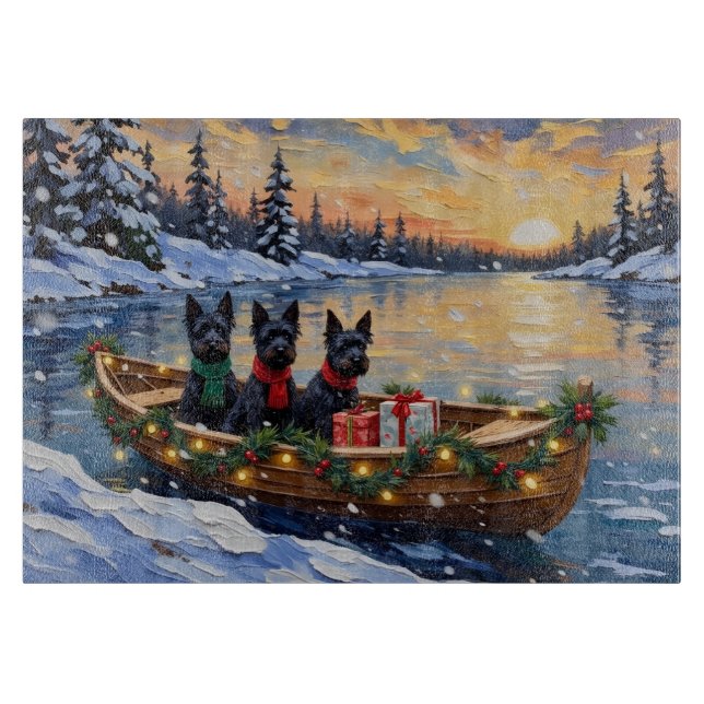 Skotsk Terrier Julbåt Semester (Framsidan)