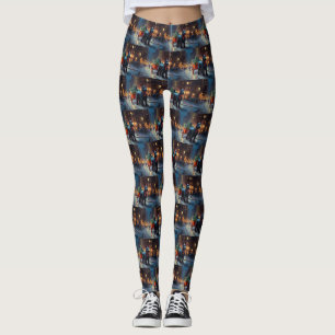 Skotsk terrier julhögtid leggings