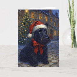 Skotsk terrier julkort helgkort
