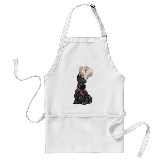 Skotsk terrier kock förkläde (Framsidan)