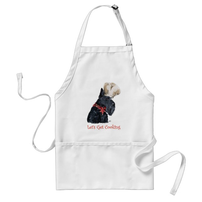 Skotsk terrier kock förkläde (Framsidan)