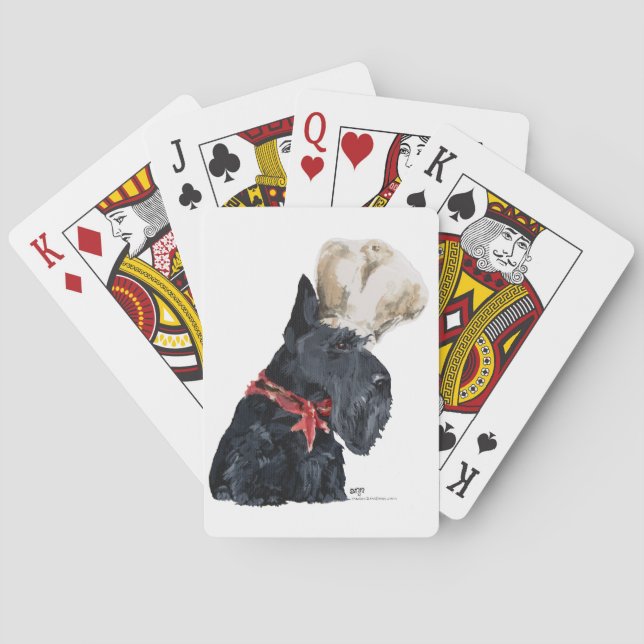 Skotsk terrier kock spel kort (Baksidan)