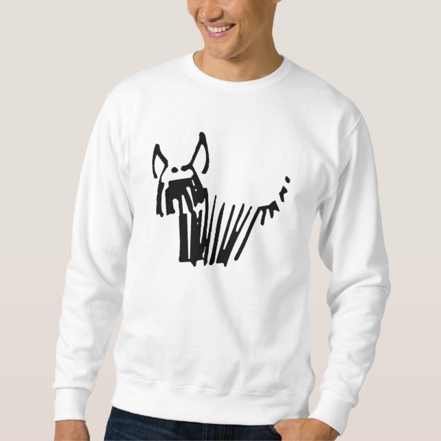 Skotsk Terrier Lång Ärmad Tröja (Framsida)
